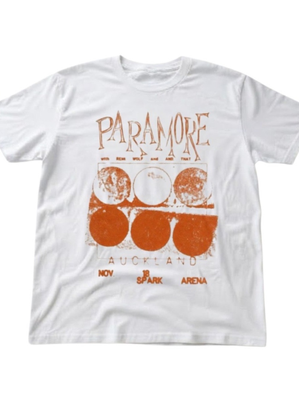 Alternative Rock Tour Concert Orange Graphic White Gildan T-Shirt